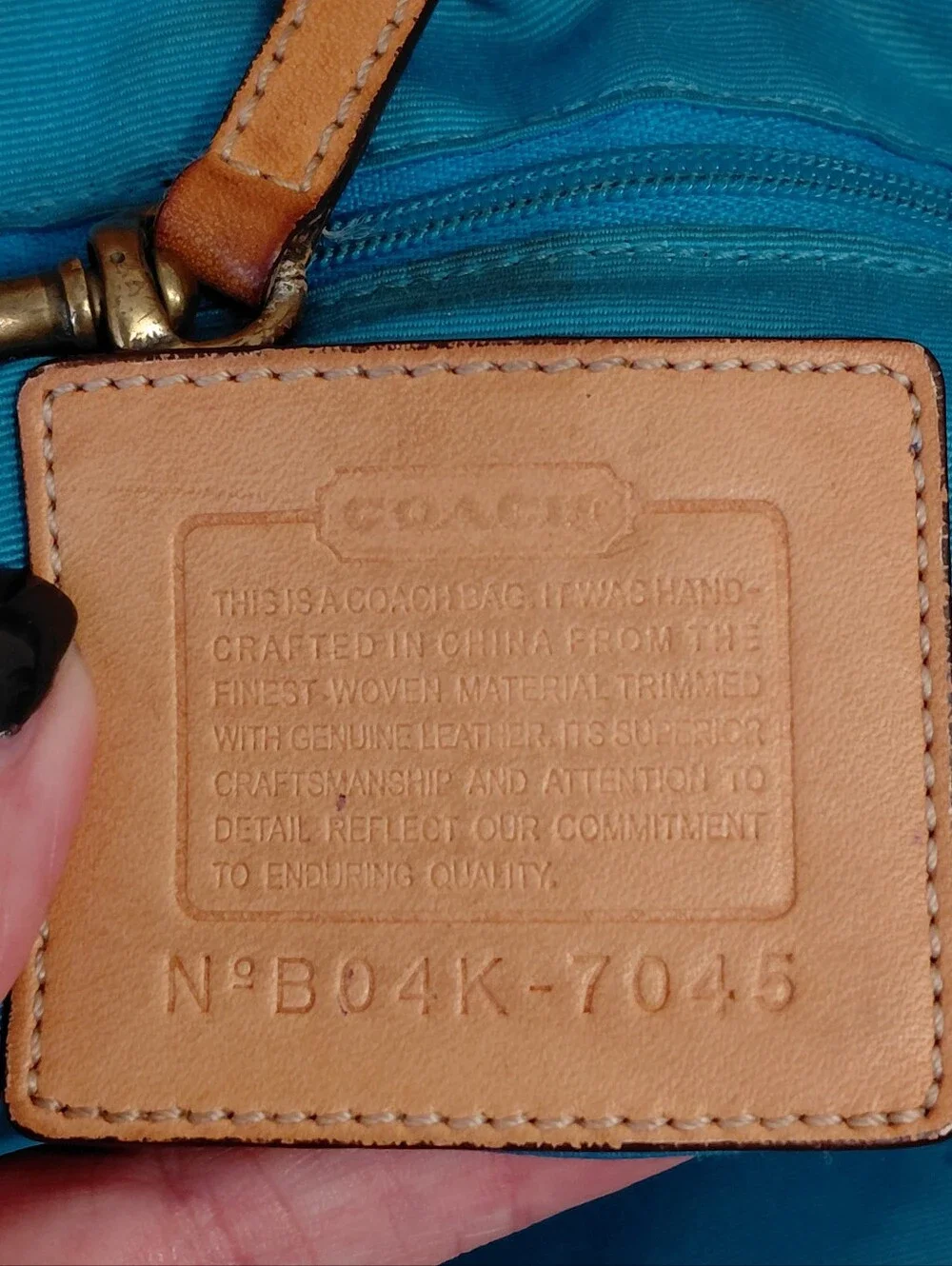 Coach Vintage Denim Signature Turnlock Tote Bag, Style # 7045 - Picture 9 of 14